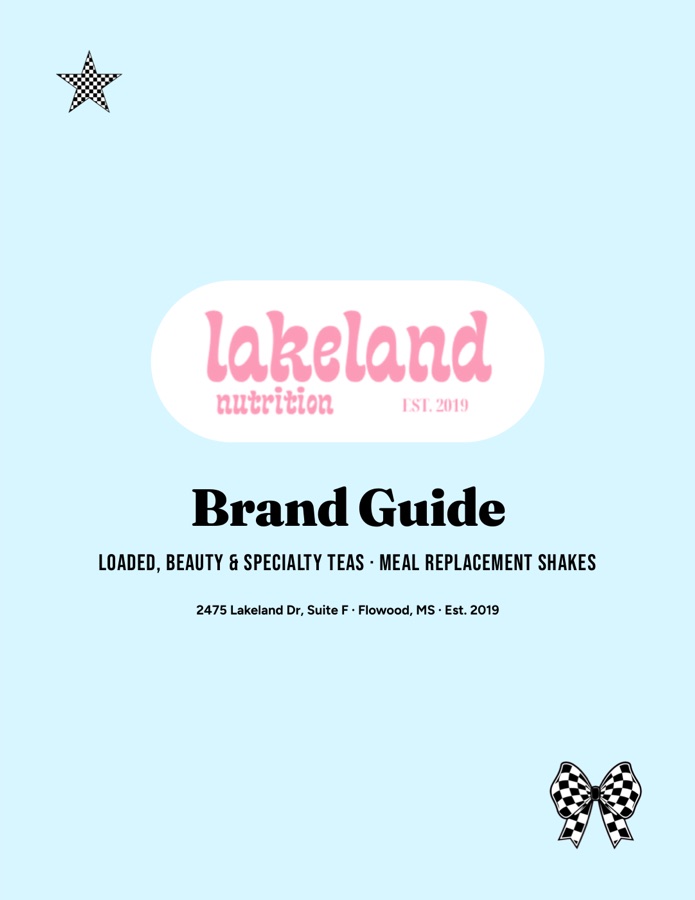 Lakeland Nutrition brand guide cover